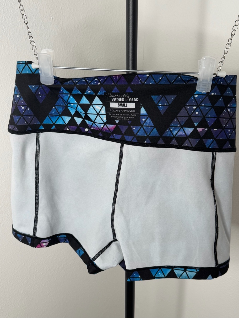 CVG Constantly Varied Gear Blue & Purple Geo Athletic Shorts 2.5” Size Small - Picture 5 of 6